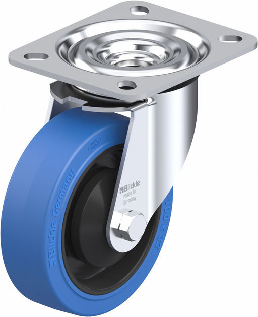 Plate Caster Swivel Rubber 4 15/16 H
