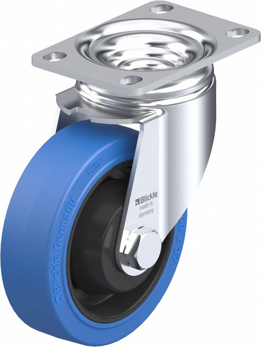 Plate Caster Swivel Rubber 5 1/8 H