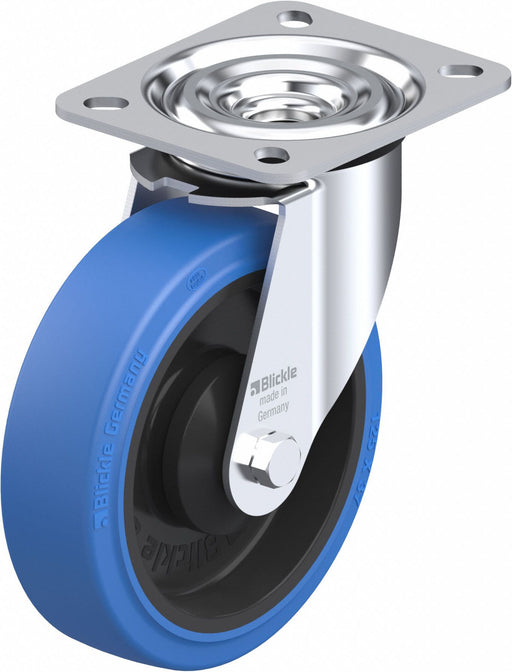 Plate Caster Swivel Rubber 5 7/8 H