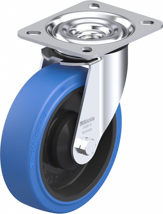 Plate Caster Swivel Rubber 5 7/8 H