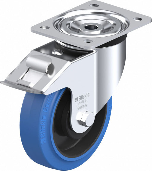 Plate Caster Swivel Rubber 7 11/16 H