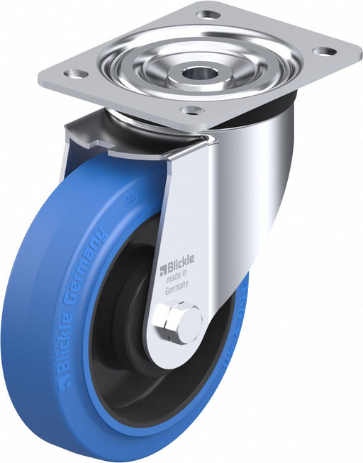 Plate Caster Swivel Rubber 7 11/16 H