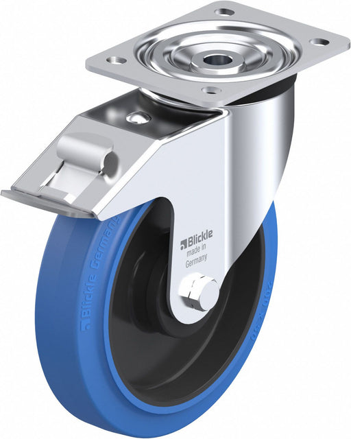 Plate Caster Swivel Rubber 9 1/4 H