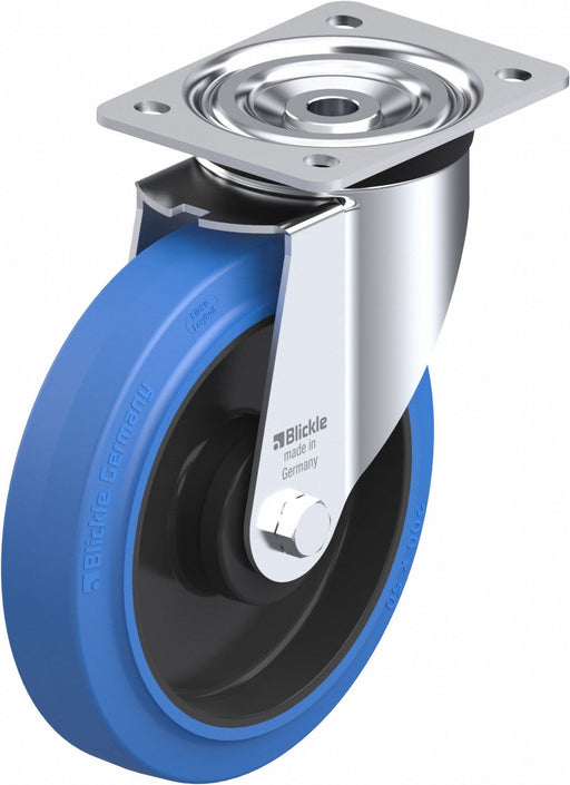 Plate Caster Swivel Rubber 9 1/4 H