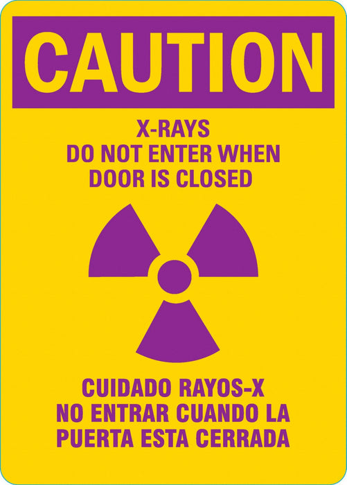 Radiation Sign 10inx7in Non-PVC Polymer