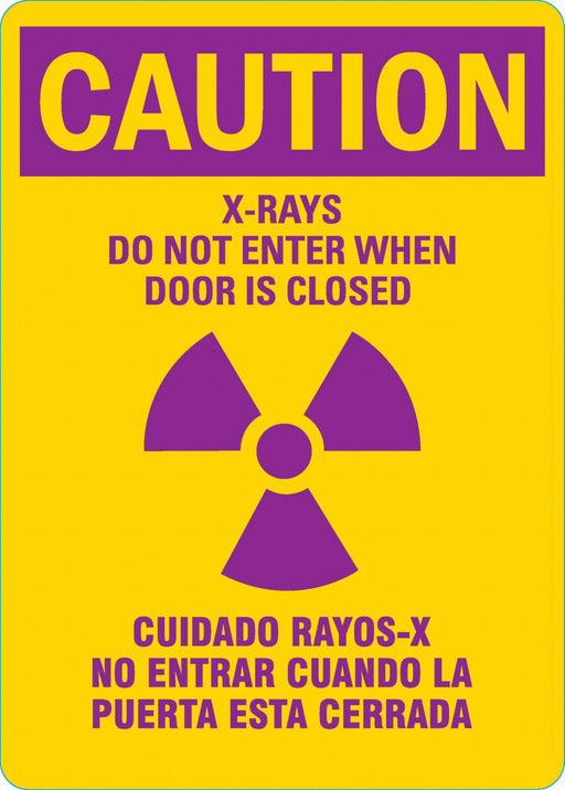 Radiation Sign 10inx7in Non-PVC Polymer