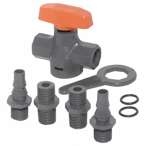 Manual 2-Way Ball Valve NPTF PVC