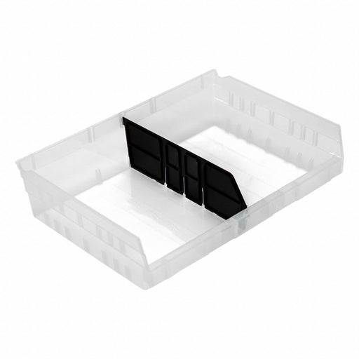 LongBinDividers 10inL Plastic Black PK6