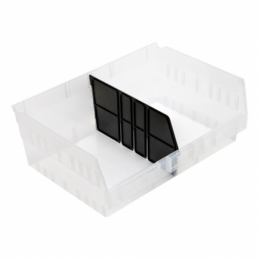 LongBinDividers 10inL Plastic Black PK6