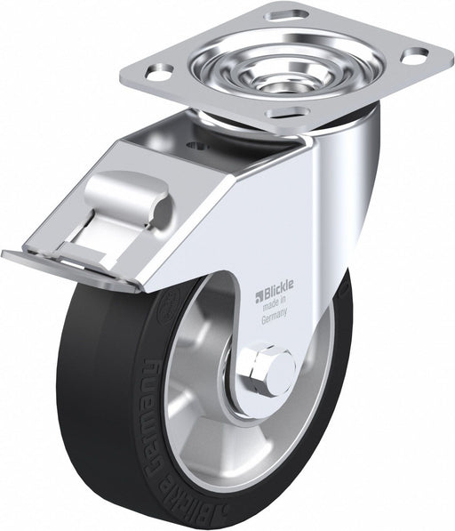 Plate Caster Swivel Rubber 7 1/2 H