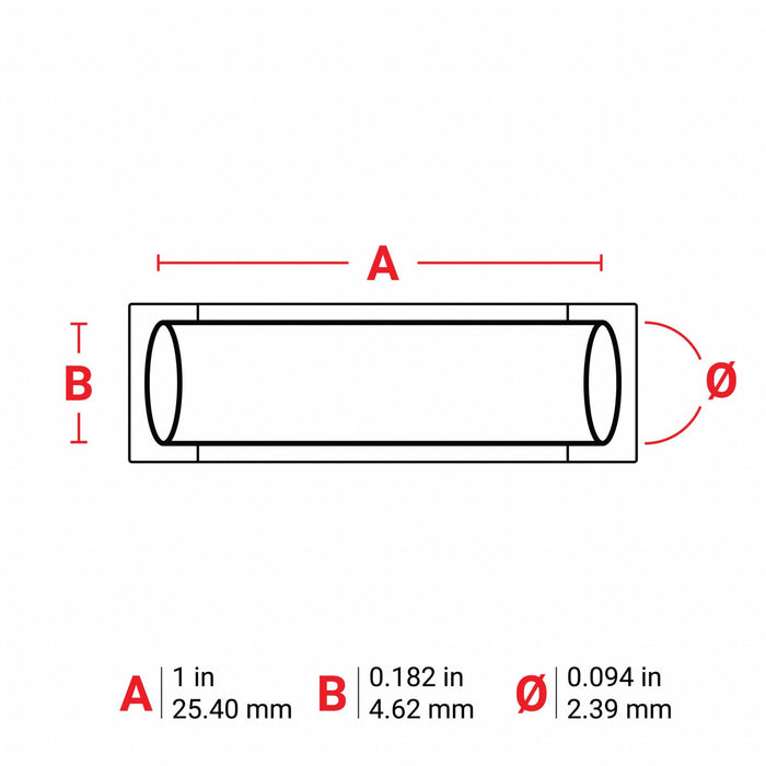 Sleeve Polyolefin Red 1 W