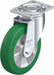 Plate Caster Swivel Polyurethane 9 5/8 H