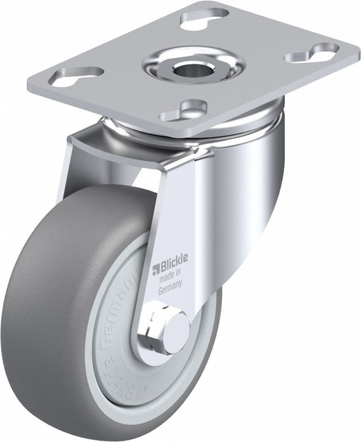Plate Caster Swivel Rubber 4 3/8 H