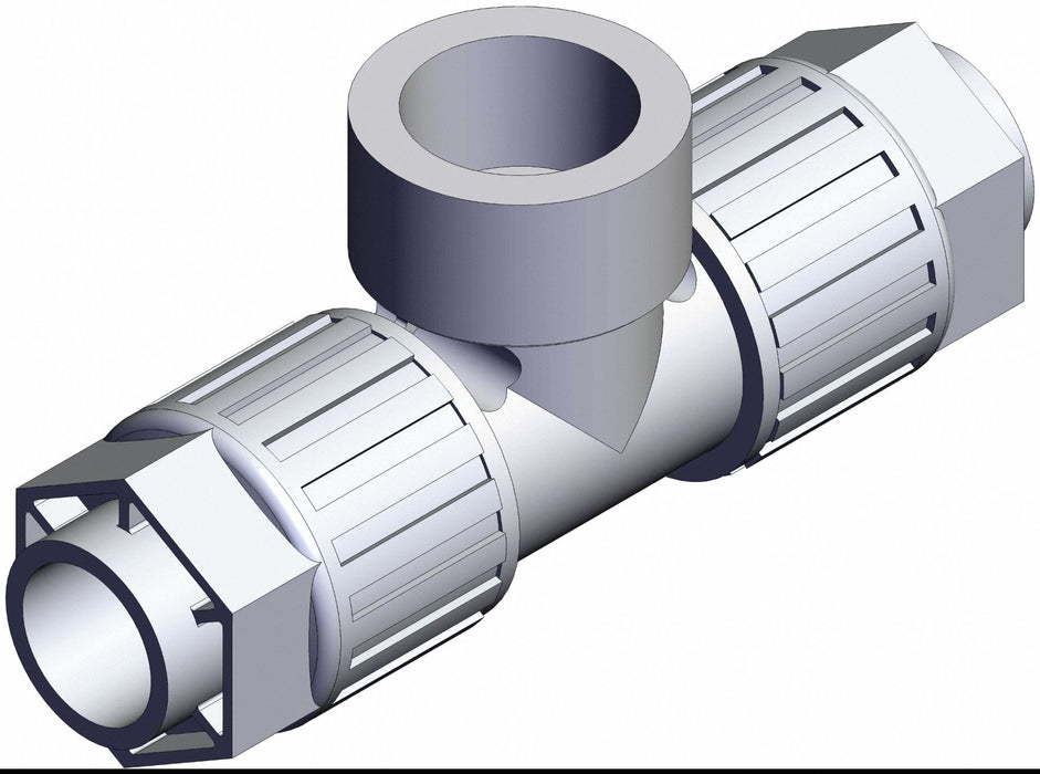 High Purity Fitting Adapter PFA Tee