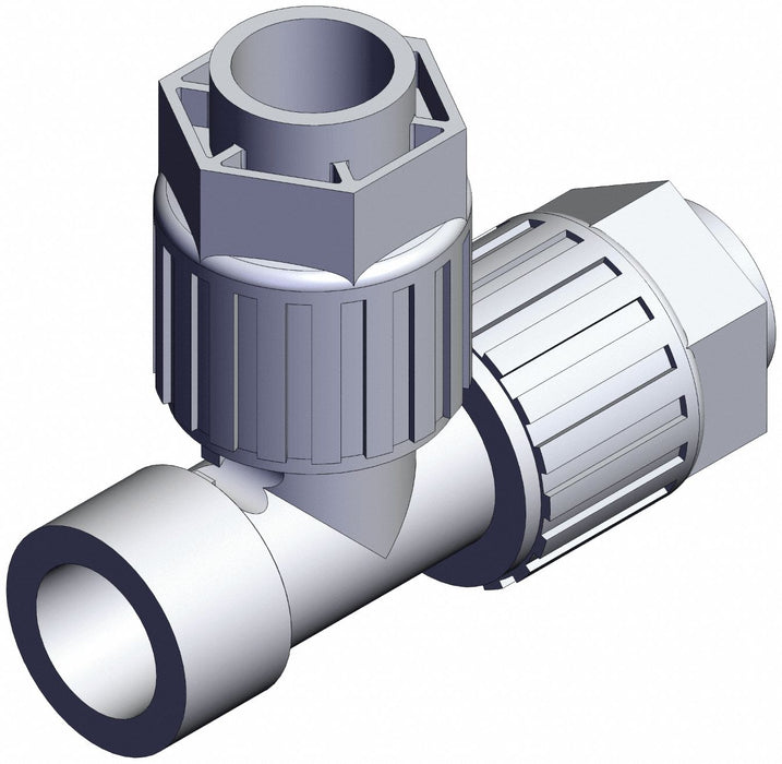 High Purity Fitting Adapter PFA Tee