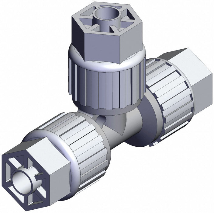 High Purity Fitting Union PFA Tee
