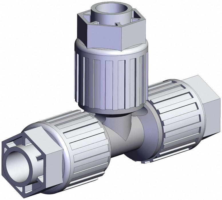 High Purity Fitting Union PFA Tee