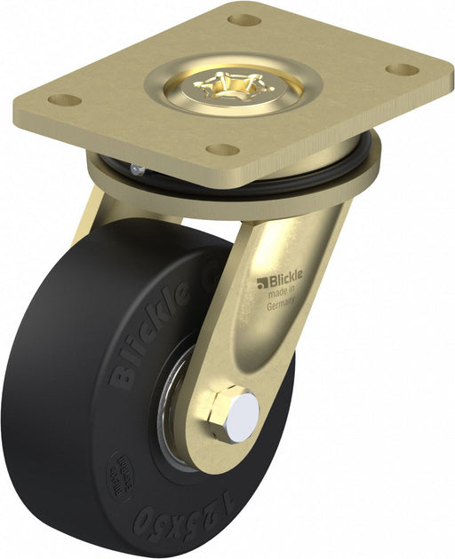 Plate Caster Swivel Rubber 6 11/16 H