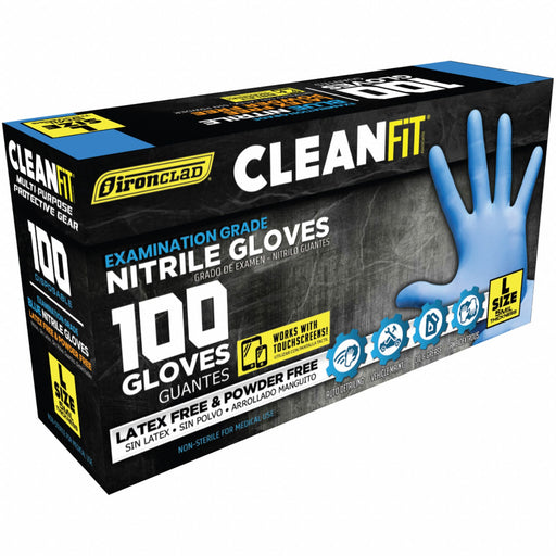 Exam Grade Glove L Blue 5 Mil PK/100