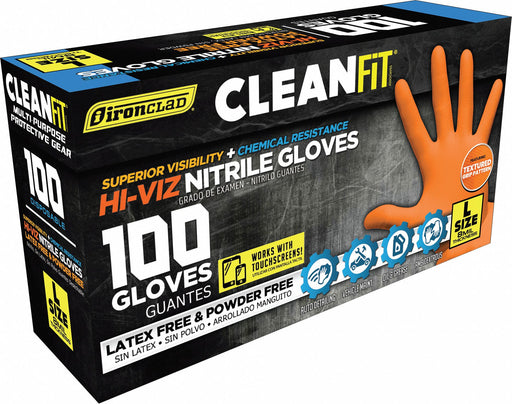 Disposable Gloves Orange L PK100
