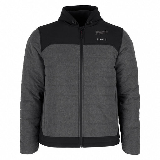 Heated Jacket Men s Polyester Gray 2XL