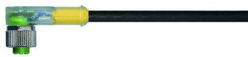 Cordset Right Angle M12 Black 22 AWG 4A
