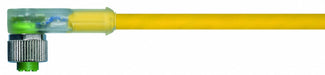 Cordset Right Angle M12 Yellow 22 AWG 4A