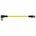Cordset Straight M12 Yellow 22 AWG 4A