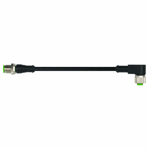 Cordset Straight M12 Black 22 AWG 4A