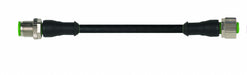 Cordset Straight M12 Black 22 AWG 4A