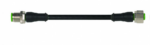 Cordset Straight M12 Black 22 AWG 4A