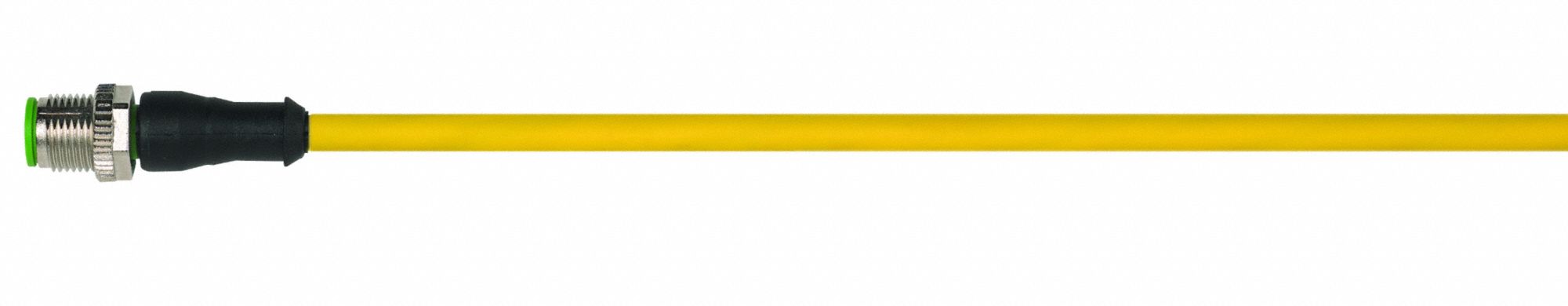 Cordset Straight M12 Yellow 22 AWG 4A