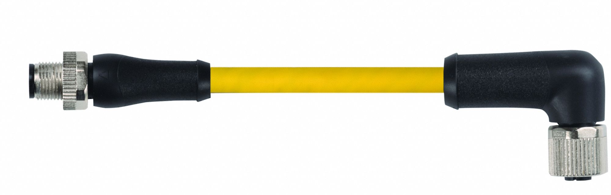 Cordset Straight M12 Yellow 16 AWG 12 A