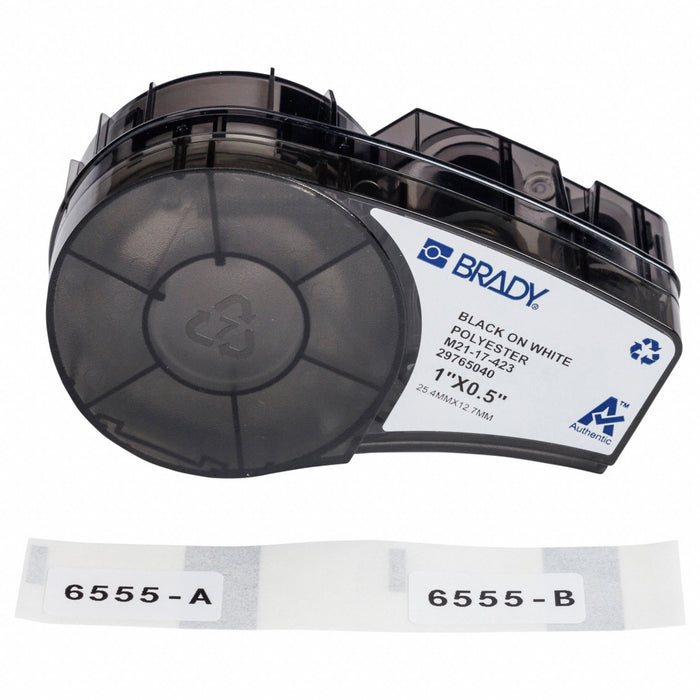 Label/RibbonCartridge White Gloss 1inW