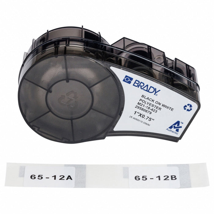 Label/RibbonCartridge White Gloss 1inW