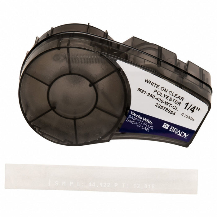 Label/RibbonCartridge Clear Gloss 1/4inW