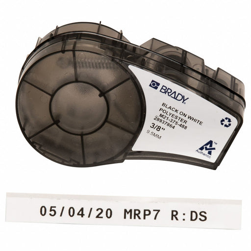 Label Cartridge Black/White 3/8 in W