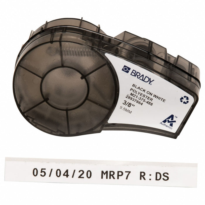 Label/RibbonCartridge White Matte 3/8inW