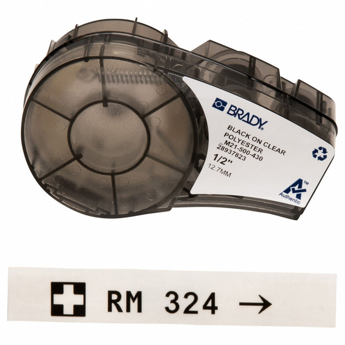 Label/RibbonCartridge Clear Gloss 1/2inW