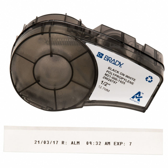 Label/RibbonCartridge White Matte 1/2inW