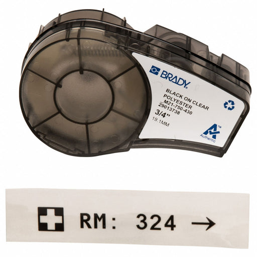 Label/RibbonCartridge Clear Gloss 3/4inW
