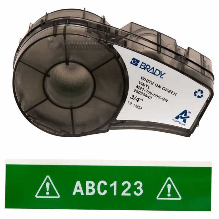 E7626 Label/RibbonCartridge Green Gloss 3/4inW