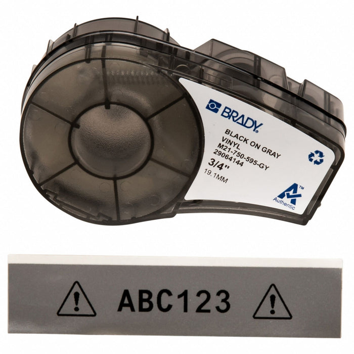 Label/RibbonCartridge Gray Gloss 3/4inW