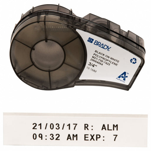 Label Black/White Blank Polypropylene