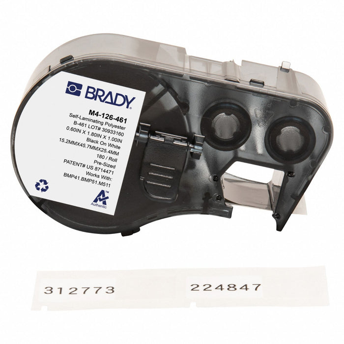 Precut Label Cartridge Clear/White Matte
