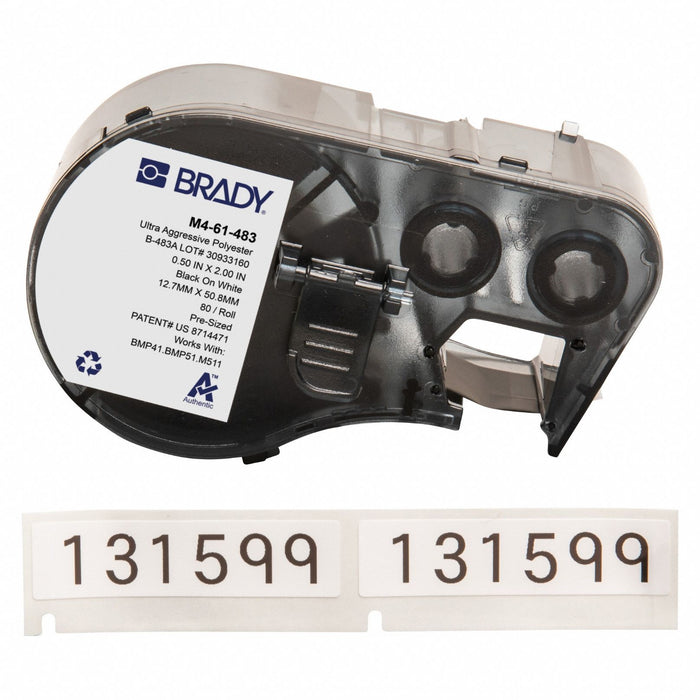 Label/RibbonCartridge White Gloss 1/2inW
