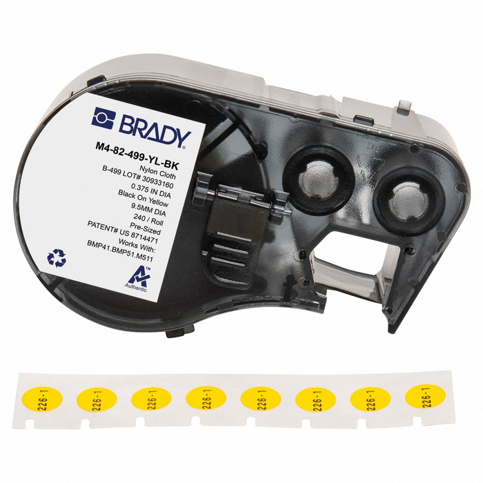 Label/RibbonCartridge Yellow 3/8inW