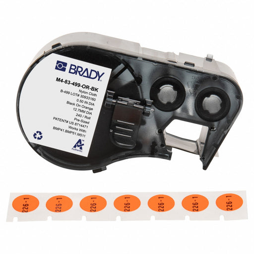 Precut Label Cartridge Orange Matte