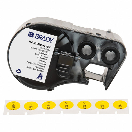 Label/RibbonCartridge Yellow 1/2inW
