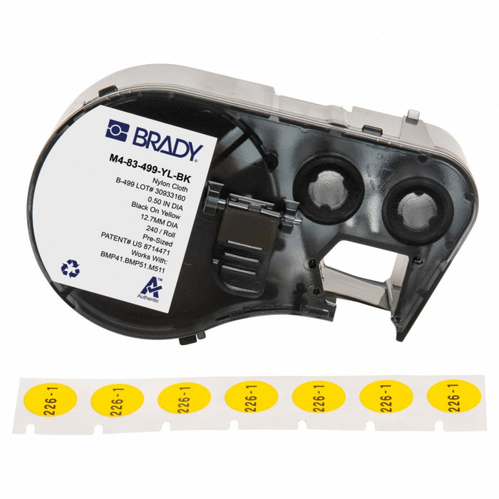 Label/RibbonCartridge Yellow 1/2inW